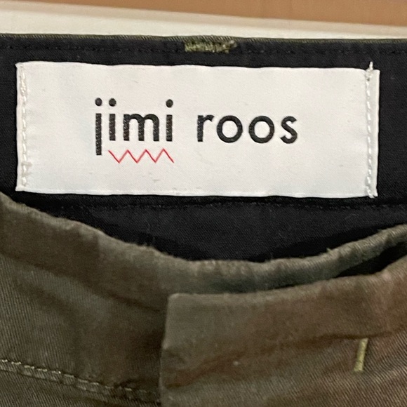 Jimi Roos Designer Army Green Embroidered jogger pants Women’s size 33 W - Picture 7 of 8